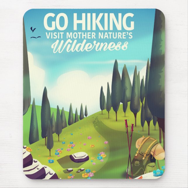 Go Hiking! Mouse Pad (Front)