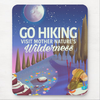 Go Hiking! (Night Edition) Mouse Pad