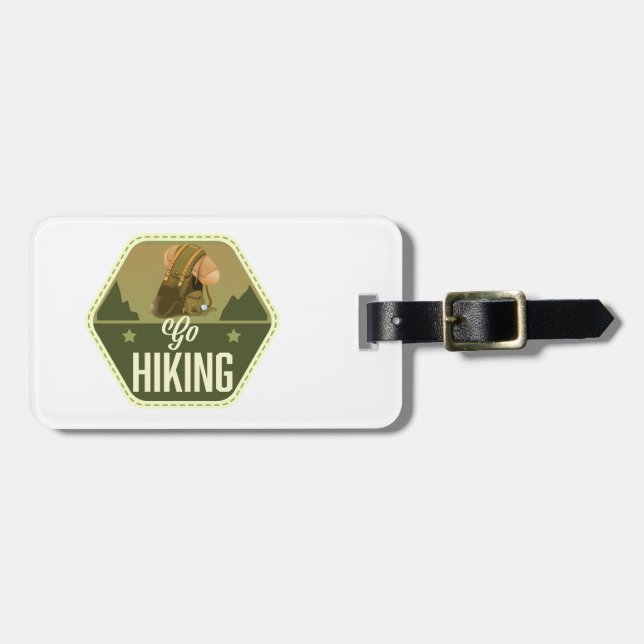 Go hiking Patch Luggage Tag (Front Horizontal)