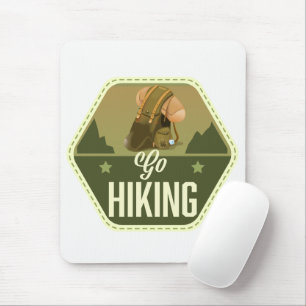 Go hiking Patch Mouse Pad
