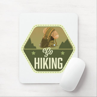 Go hiking Patch Mouse Pad