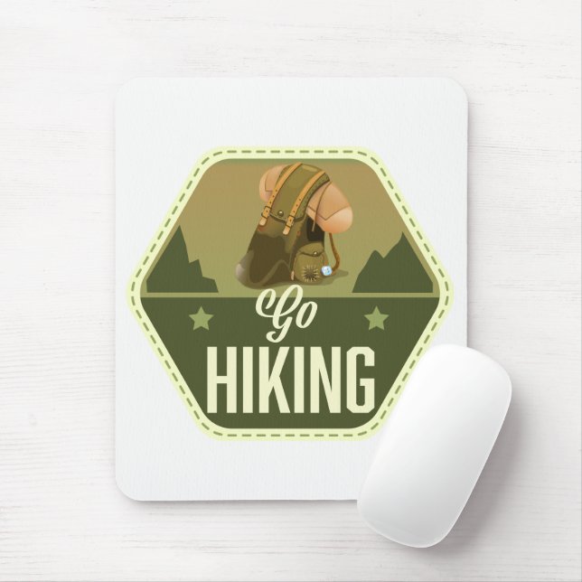 Go hiking Patch Mouse Pad (With Mouse)