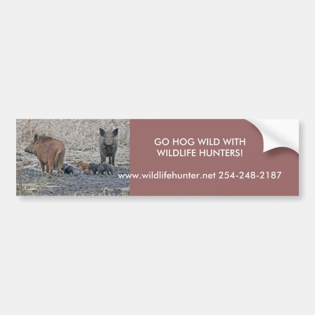 , GO HOG WILD WITHWI... BUMPER STICKER (Front)