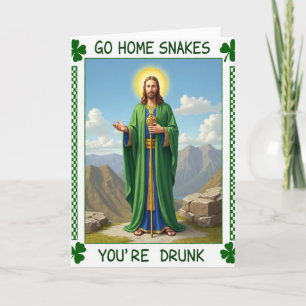 Go Home Snakes Funny Card