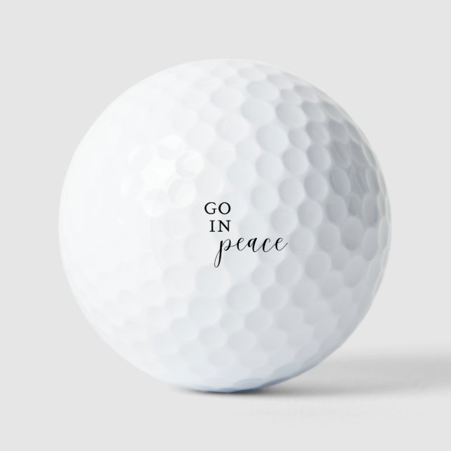 Go In Peace Golf Balls (Front)