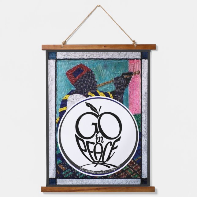 GO in PEACE  Wall Topper Hanging Tapestry (Front)