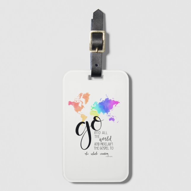 Go into all the world luggage tag (Front Vertical)