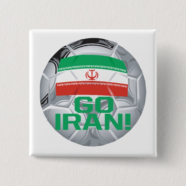 Go Iran 2 Inch Square Button (Front)