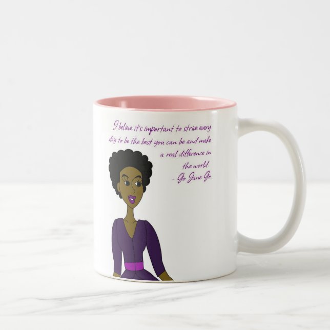 Go Jane Go Two-Tone Coffee Mug (Right)