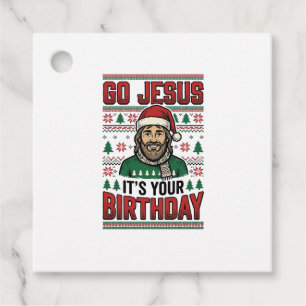 Go Jesus Christmas Birthday Vintage Shirt Favour Tags