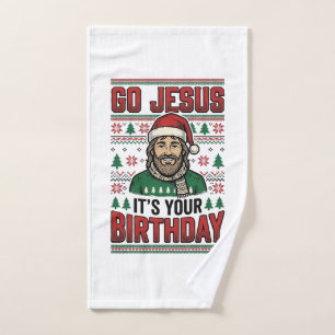 Go Jesus Christmas Birthday Vintage Shirt Hand Towel