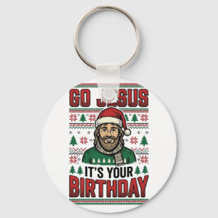 Go Jesus Christmas Birthday Vintage Shirt Keychain