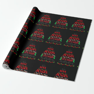 Go Jesus It's Your Birthday Christmas Tree ornamen Wrapping Paper