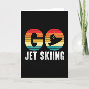 Go Jet Skiing Jet Ski Jet Ski Rider Retro Jetski Card