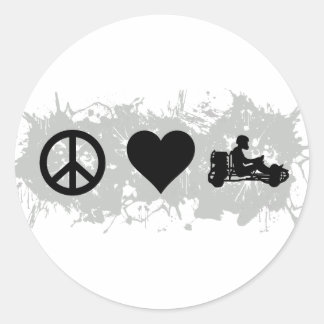 Go kart classic round sticker