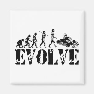 Go Kart Go-Kart Go Karts Evolution Sport Art Magnet
