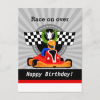 GO KART postcard design