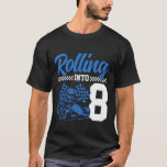 Go Kart Racing 8th Birthday Rolling Into 8 Funny B T-Shirt<br><div class="desc">Go Kart Racing 8th Birthday Rolling Into 8 Funny Boys Kids</div>