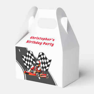 Go Kart Racing Boy Birthday Party Favor Box