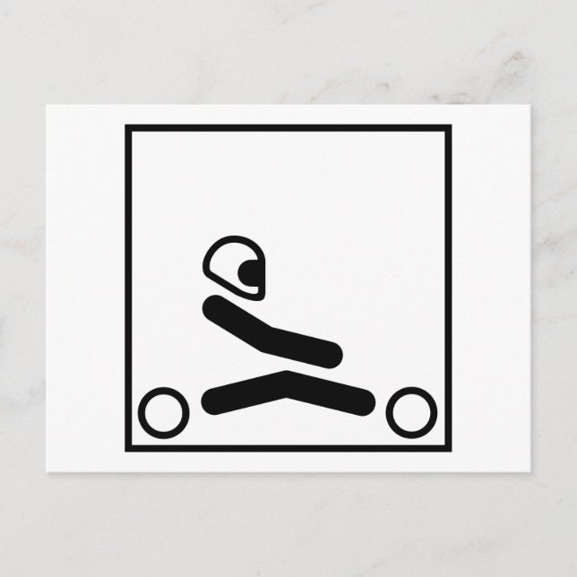 Go Kart Racing Figure Postcard (Front)