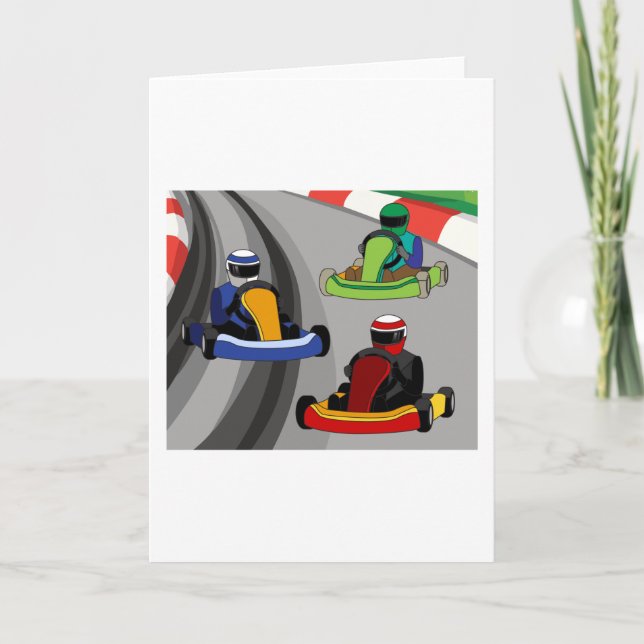 Go-Kart Racing Kart Race Kartor Card (Front)