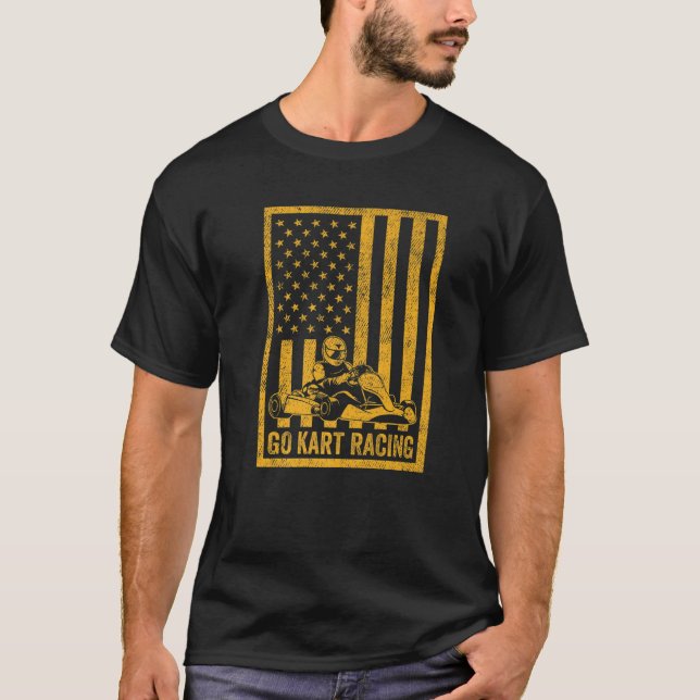 Go Kart Racing Karting Go-Cart Racer T-Shirt (Front)