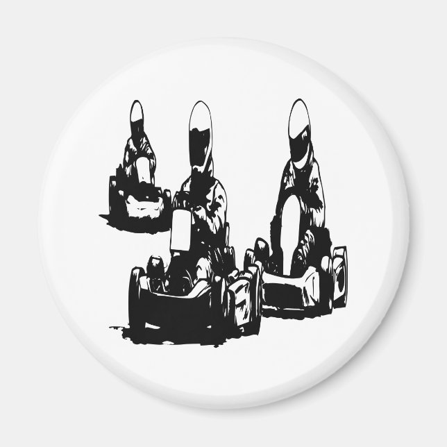 Go Kart Racing Magnet (Front)