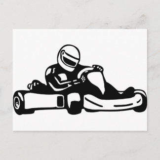 Go Kart Racing Postcard