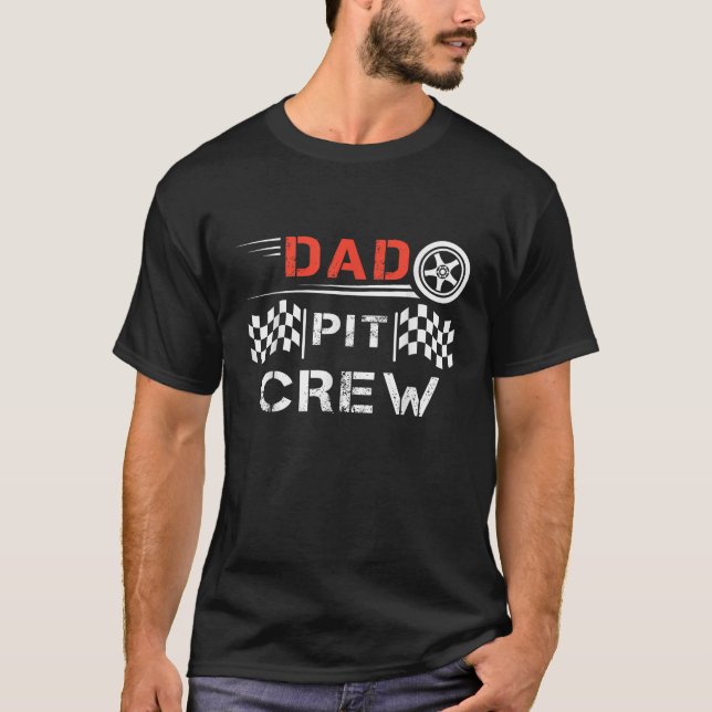Go Kart Racing Track Dad Pit Crew Kart Racer Daddy T-Shirt (Front)