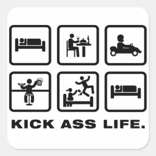 Go-Kart Square Sticker
