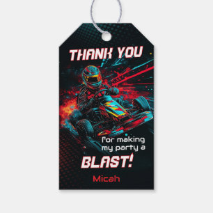 Go Kart Thank You Tag, Racing Party Favour Gift Tags