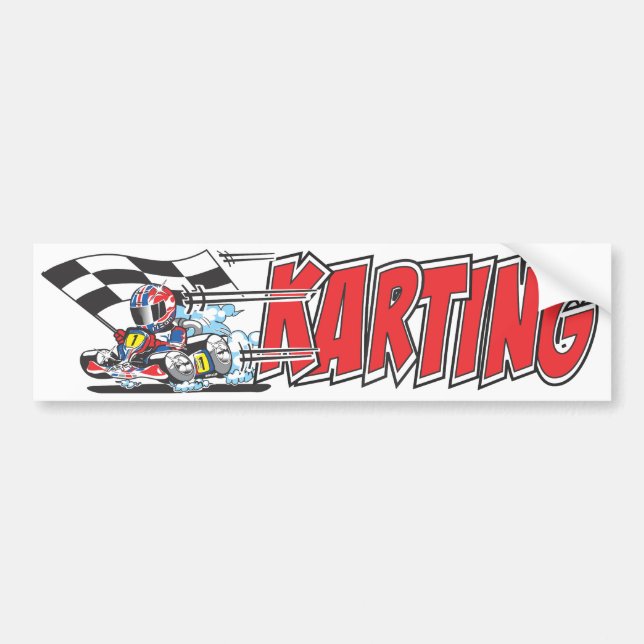 Go Karting Bumper Sticker (Front)