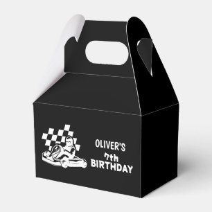 Go karting, racing car boy birthday favor box