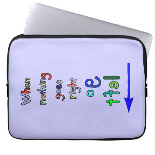 Go Left Arrow Funny Inspirational Laptop Sleeve