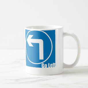 go left coffee mug