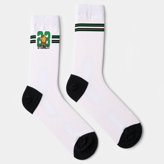Go Lions! Personalized Kids Sports Team Socks (Right)