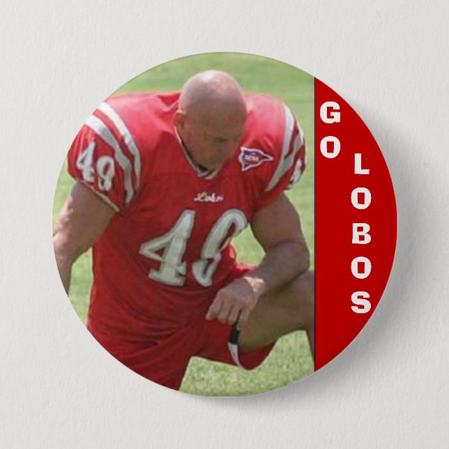 GO  LOBOS 3 INCH ROUND BUTTON (Front)