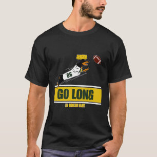 Go Long In Green Bay Funny Dachshund Football  T-Shirt