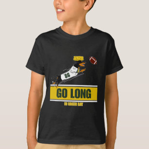 Go Long In Green Bay Funny Dachshund Football T-Shirt