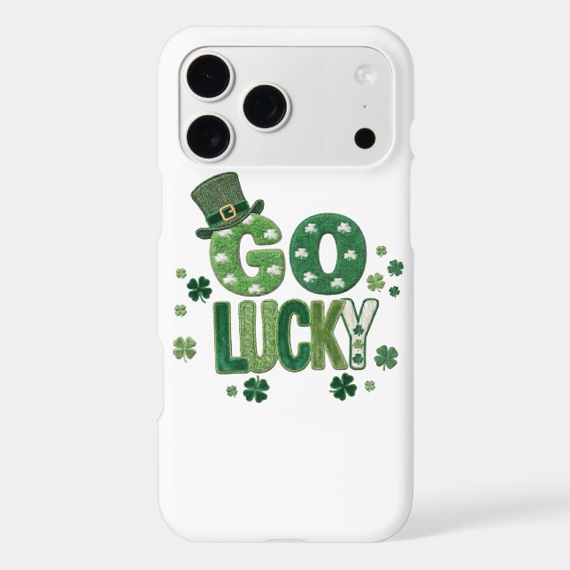 Go Lucky St Patrick's Day , Doodle Shamrock (Back)
