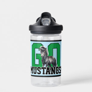 Go Mustangs! Personalized Kids Sports Team Water Bottle