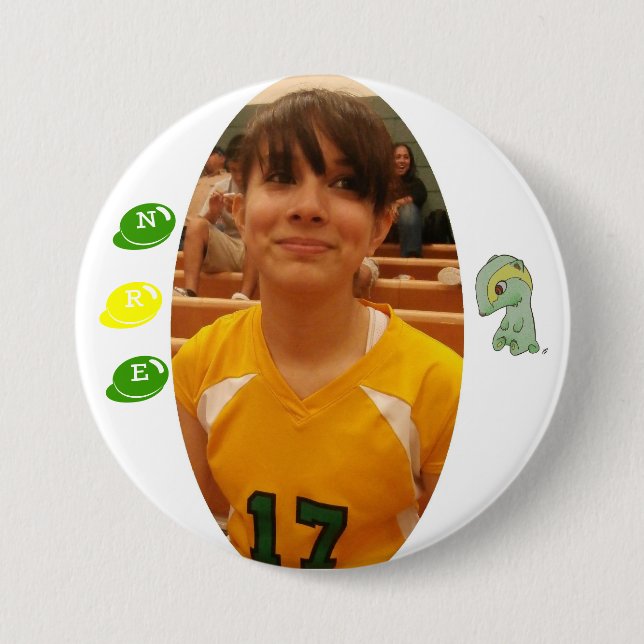 Go Norah 3 Inch Round Button (Front)