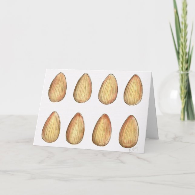 Go Nuds Almonds Amande Nut Drôle Carte d'Anniversa (Devant)