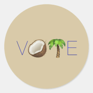 Go nuts at the polls classic round sticker