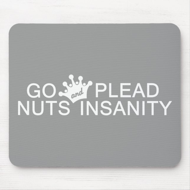 GO NUTS custom colour mousepad (Front)