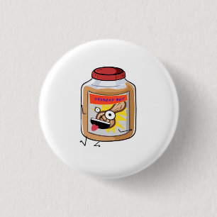 Go Nuts, peanut butter themed 1 Inch Round Button
