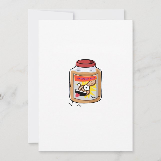 Go Nuts, peanut butter themed Invitation (Front)
