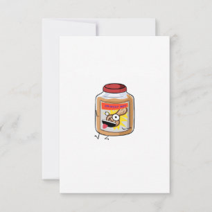 Go Nuts, peanut butter themed Thank You Card