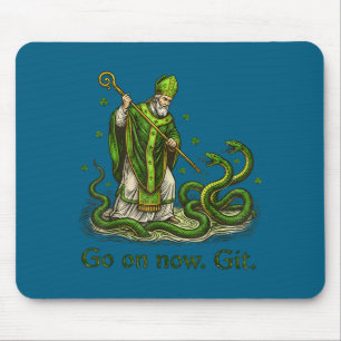 Go on git st patricks day irish funny saint patric mouse pad