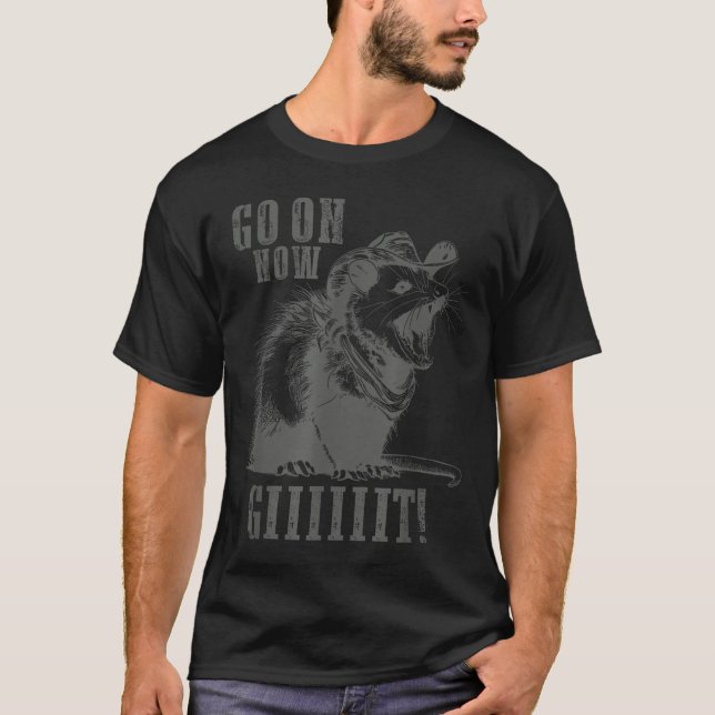 Go On Now Giiiit Funny Cowboy Ssum Country Ssum Re T-Shirt (Front)